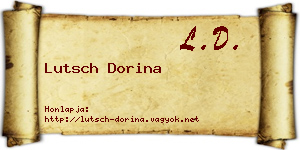 Lutsch Dorina névjegykártya